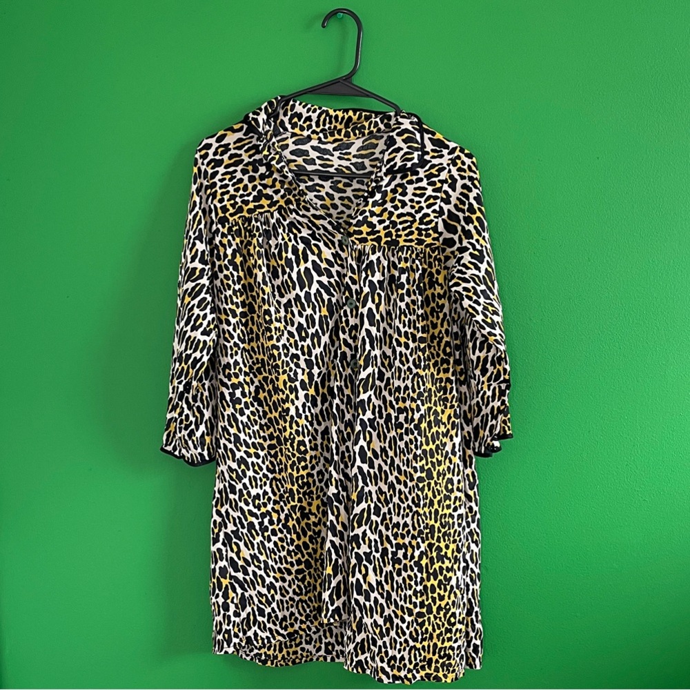 Vintage 1960s Leopard Print Tunic